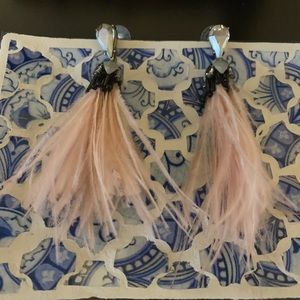 Stella & Dot Verona feather chandelier earrings